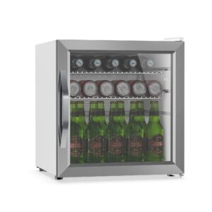 Klarstein Beersafe italhűtő üvegajtóval | 44 x 48 cm | LED-es belső világítás | Ezüst-fehér