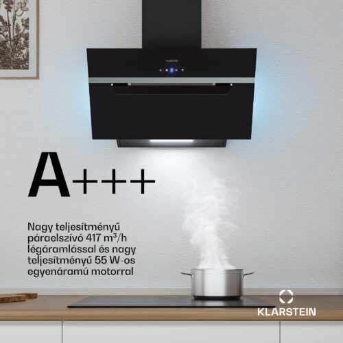 Klarstein BigBite ferde páraelszívó | elszívó és keringtető üzemmód | biztonsági üveg | 417m³/h | 60cm - Image 2