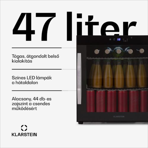 Klarstein Coachella 50 Onyx Hűtő 47 liters WiFi funkció Háttérvilágítás - Image 2