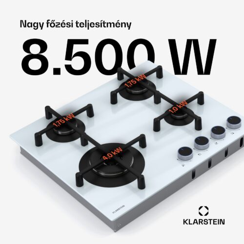 Klarstein Illuminosa 4 gáz főzőlap 4 égős Sabaf égő üvegkerámia - Image 2
