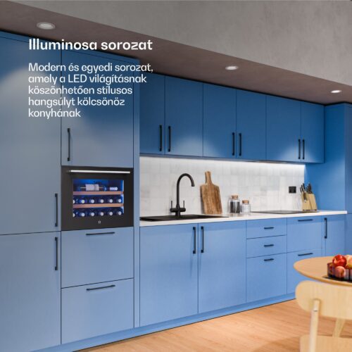 Klarstein Illuminosa beépített borhűtő | Modern | UV védelem | 61 liter | 19 palack | 60 cm - Image 2