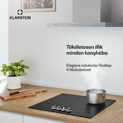 Klarstein Kochheld indukciós főzőlap | Elegáns és erőteljes | 4 főzőzóna | 7200 W | 60 cm - Image 2