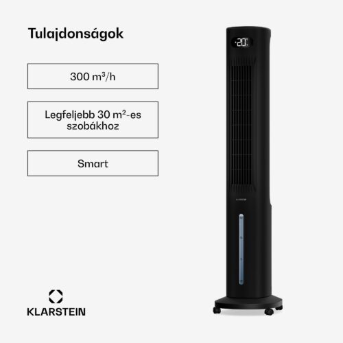 Klarstein Polar intelligens léghűtő vízhűtéssel | 300 m³/h | 5 l | 30 m² | 3 üzemmód | 75 W - Image 2