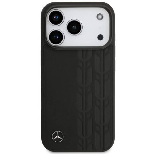 Mercedes Leather Laurel Leaves MagSafe tok iPhone 17 Pro Fekete - Image 2