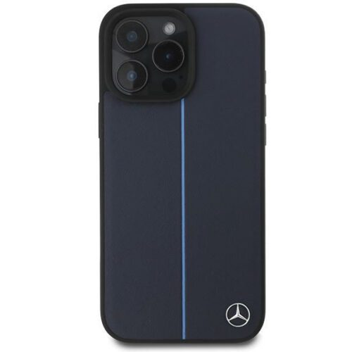 Mercedes MEHMP16X23RURBV MB Blue Line Leather MagSafe keménytok iPhone 16 Pro Max - tengerészkék - Image 2