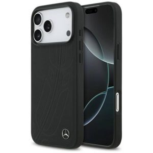 Mercedes bőr nagy Laurel hagyja MagSafe tok iPhone 17 Pro Max Fekete