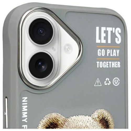 Nimmy Cool&Cute 2.0 Bear tok iPhone 16 - szürke - Image 2