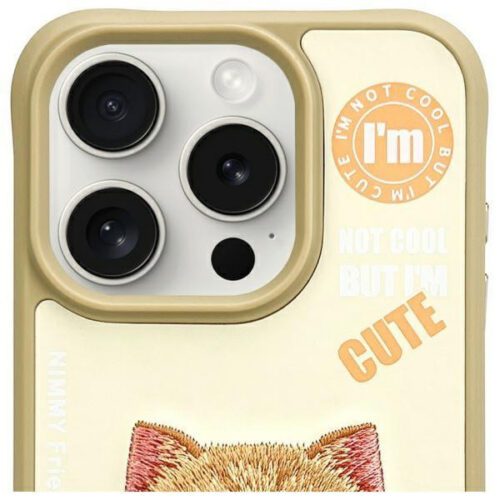 Nimmy Cool&Cute 2.0 Cat tok iPhone 15 Pro - bézs - Image 2