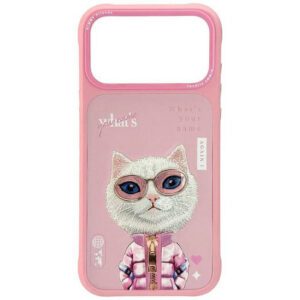 Nimmy Cool&Cute 2.0 Cat tok iPhone 17 Pro Max készülékhez rózsaszínű