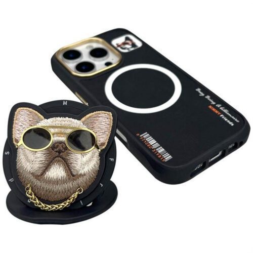 Nimmy Glasses Cool Dog MagSafe-kompatibilis tok iPhone 16 Pro - fekete - Image 2
