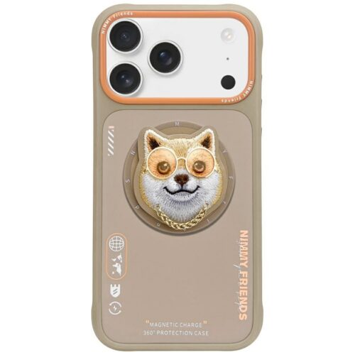Nimmy Glasses Cool Dog MagSafe-kompatibilis tok iPhone 17 - bézs