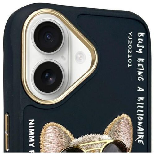 Nimmy Glasses Cool Dog tok iPhone 16 - fekete - Image 2