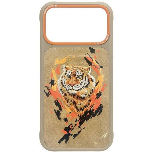 Nimmy Tiger MagSafe tok iPhone 17 Pro készülékhez világosbarna színben