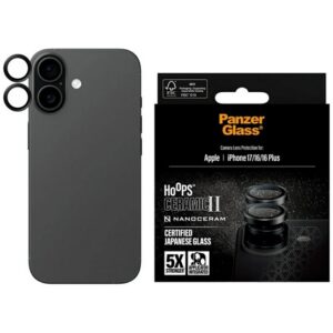 PANZERGLASS HOOPS CERAMIC II kameravédő üveg (9H + segédkeret) FEKETE Apple iPhone 17