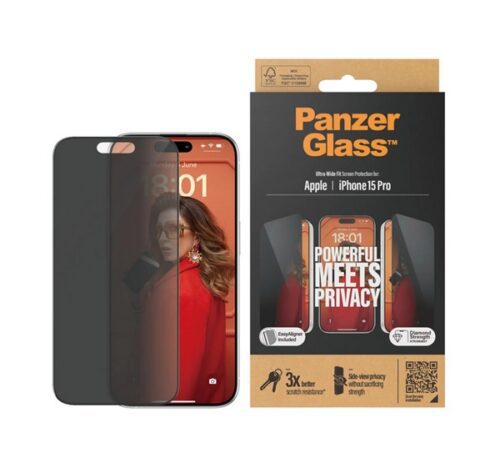 PANZERGLASS PRIVACY ULTRA-WIDE FIT képernyővédő üveg (3D