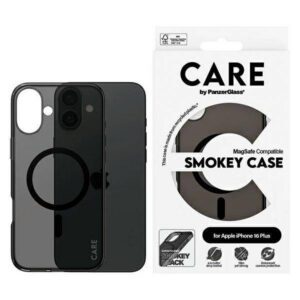 PanzerGlass Flagship MagSafe-kompatibilis tok iPhone 16 Plus - fekete átlátszó