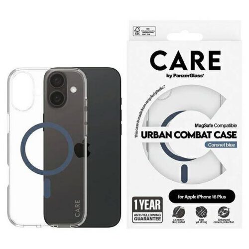 PanzerGlass Flagship MagSafe-kompatibilis tok iPhone 16 Plus - kék