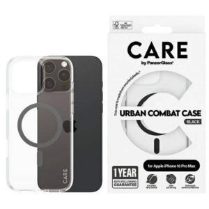 PanzerGlass Flagship MagSafe-kompatibilis tok iPhone 16 Pro Max - fekete-átlátszó