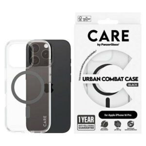 PanzerGlass Flagship MagSafe-kompatibilis tok iPhone 16 Pro - fekete-átlátszó
