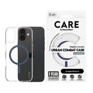 PanzerGlass Flagship MagSafe-kompatibilis tok iPhone 16 - kék