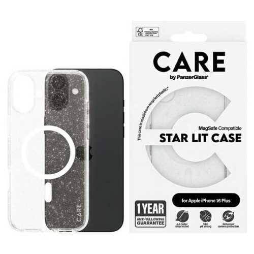 PanzerGlass Flagship Star Lit MagSafe-kompatibilis tok iPhone 16 Plus - fehér