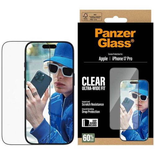 PanzerGlass Ultra-Wide Fit EasyAligner edzett üveg iPhone 17 Pro készülékhez