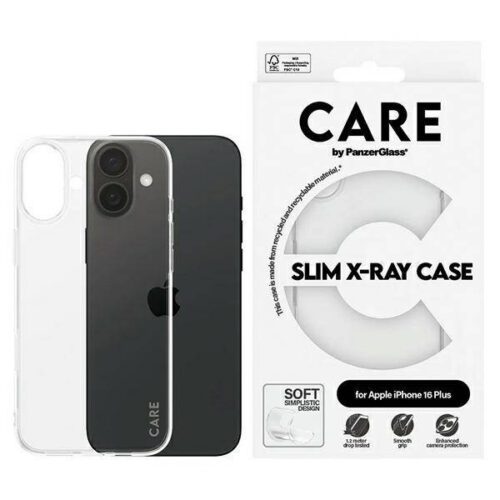 PanzerGlass X-Ray Soft Basic tok iPhone 16 Plus - átlátszó
