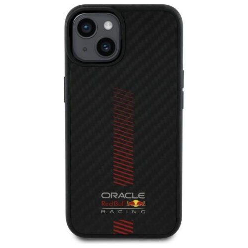 Red Bull RBHMP14S24CFGSMK Carbon Fiber Power Bar MagSafe-kompatibilis tok iPhone 14 - fekete - Image 2