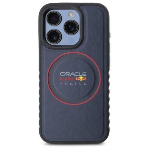 Red Bull RBHMP15X24PUILVR Leather Red Ring MagSafe-kompatibilis tok iPhone 15 Pro Max - sötétkék - Image 2