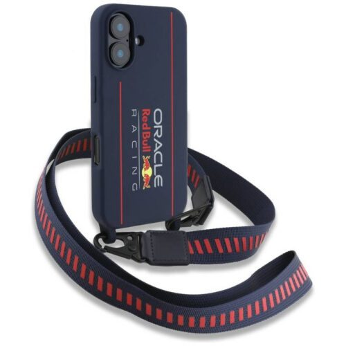 Red Bull RBHMP16S24SISOLRV iPhone 16 6.1" keménytok szilikon pánt és függőleges logó MagSafe navy - Image 2