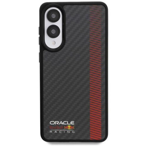 Red Bull RBHMS25E24CFGSMK Real Carbon Fiber Powerbar MagSafe-kompatibilis tok Samsung Galaxy S25 Edge - fekete - Image 2