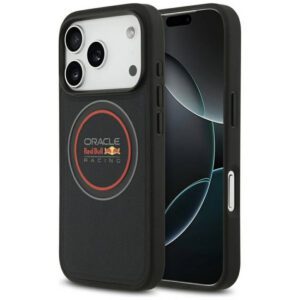 Red Bull hálós logó és piros gyűrű MagSafe tok iPhone 17 Pro tengerészkékhez