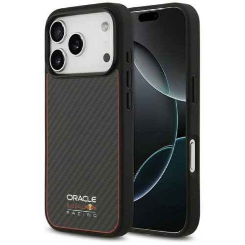Red Bull kevlár logós tok Matt MagSafe iPhone 17 Pro-hoz fekete