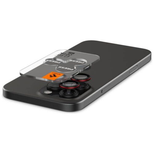 Spigen Optik.Tr Camera kamera lencse védő fólia fekete szegéllyel iPhone 14 Pro/14 Pro Max/15 Pro/15 Pro Max/16 Pro/16 Pro Max - 2 db - Image 2