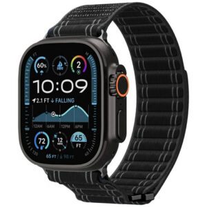 Spigen WBF0 szíj Apple Watch 8/9/10/11/SE/Ultra (44/45/46/49mm) fekete