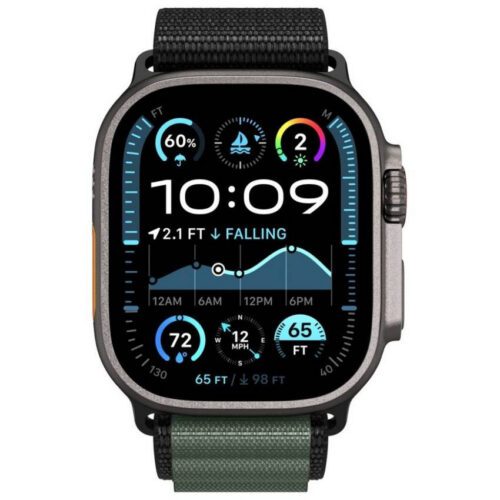Spigen WBF1 szíj Apple Watch 6/7/8/9/10/11/SE/SE 3/Ultra 1/Ultra 2/ Ultra 3 44/45/46/49mm fekete/zöld - Image 2