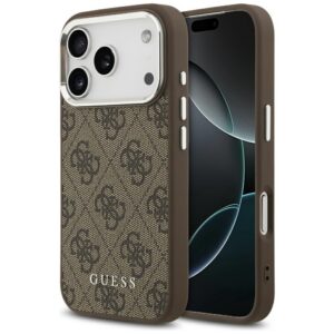 Tojás Guess 4G Classic Logo MagSafe iPhone 17 Pro barna tokhoz