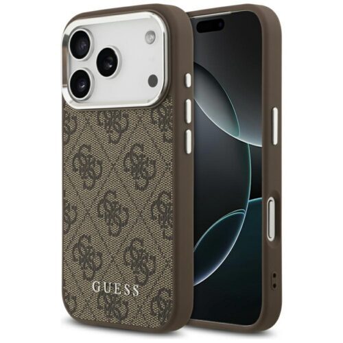 Tojás Guess 4G Classic Logo MagSafe iPhone 17 Pro barna tokhoz