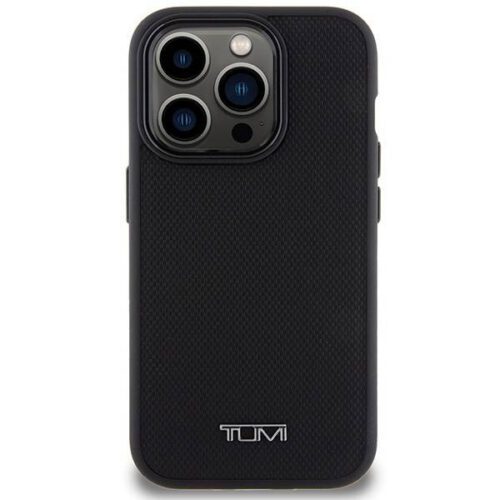 Tumi TUHMP15LRBAK Leather Ballistic Pattern MagSafe-kompatibilis tok iPhone 15 Pro - fekete - Image 2