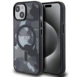 Tumi TUHMP15STCAMK Frosted Camo Print MagSafe-kompatibilis tok iPhone 15 - fekete