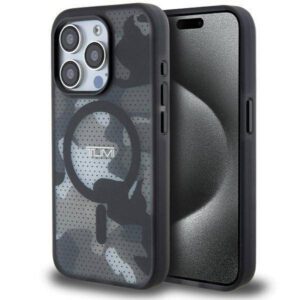 Tumi TUHMP15XTCAMK Frosted Camo Print MagSafe-kompatibilis tok iPhone 15 Pro Max - fekete