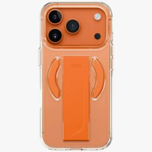 UNIQ Heldro Air tok iPhone 17 Pro Magclick töltés narancssárga színben