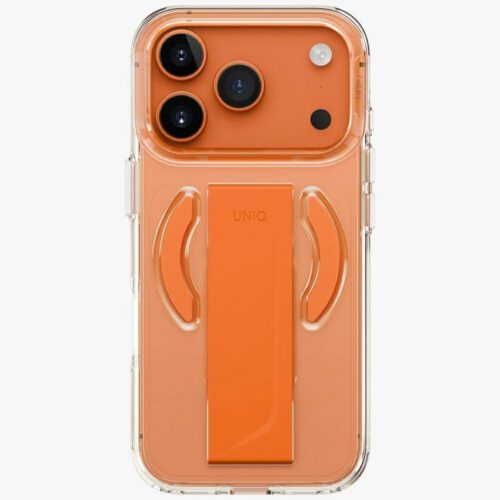 UNIQ Heldro Air tok iPhone 17 Pro Magclick töltés narancssárga színben