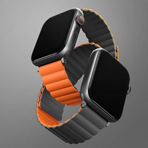 UNIQ Revix szíj Apple Watch 42 / 44 / 45 / 49 mm - szürke-narancssárga - Image 2