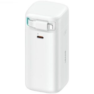 USAMS 20KCD21702 Powerbank visszahúzható Lightning kábellel 18000 mAh PD 45W - fehér