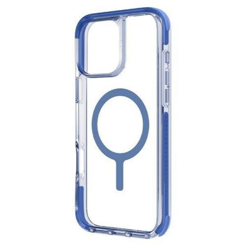 Uniq Combat Magclick Charging tok iPhone 16 Plus - átlátszó kék szegéllyel - Image 2