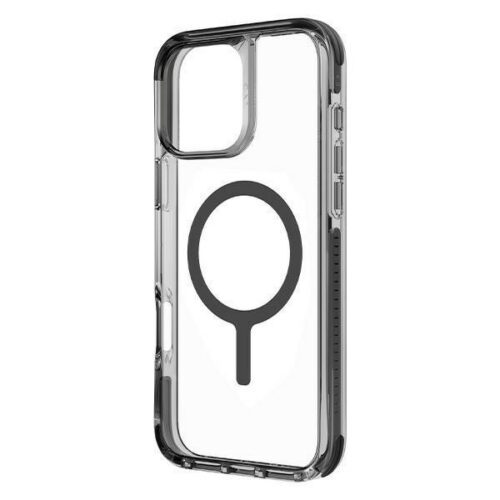 Uniq Combat Magclick Charging tok iPhone 16 Pro Max - átlátszó fekete szegéllyel - Image 2