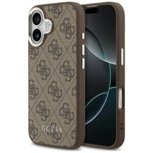 tok Guess 4G Classic Logo MagSafe iPhone 17 barna tokhoz