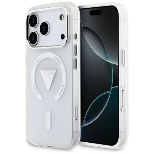 tok Guess IML Gradient Triangle Logo MagSafe iPhone 17 Pro-hoz átlátszó