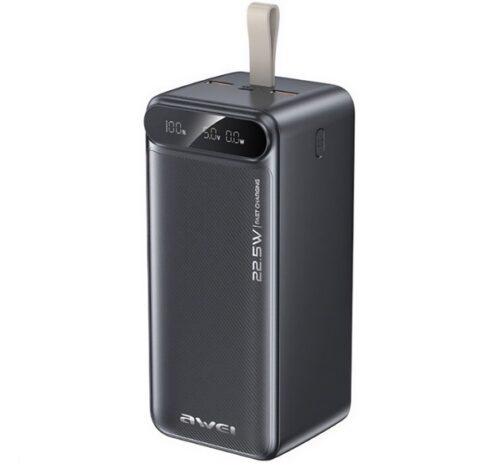 AWEI PA-13 vésztöltő 2 USB+Type-C aljzat (50000mAh